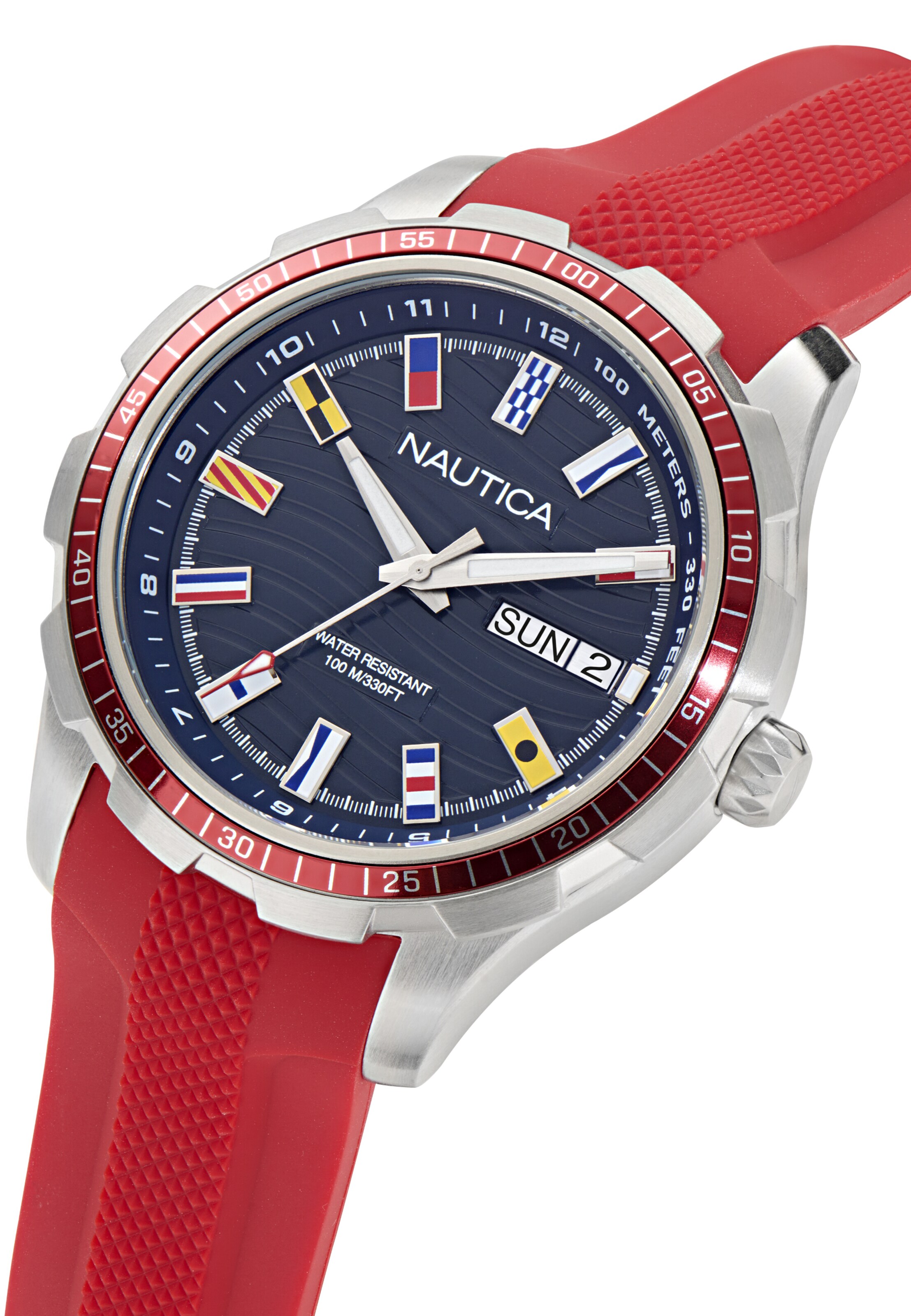 NAUTICA Analoog horloge 'NST EVERYDAY' in Rood