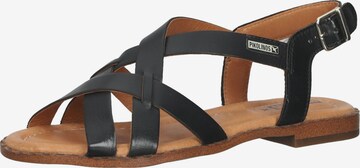 PIKOLINOS Strap Sandals in Black: front