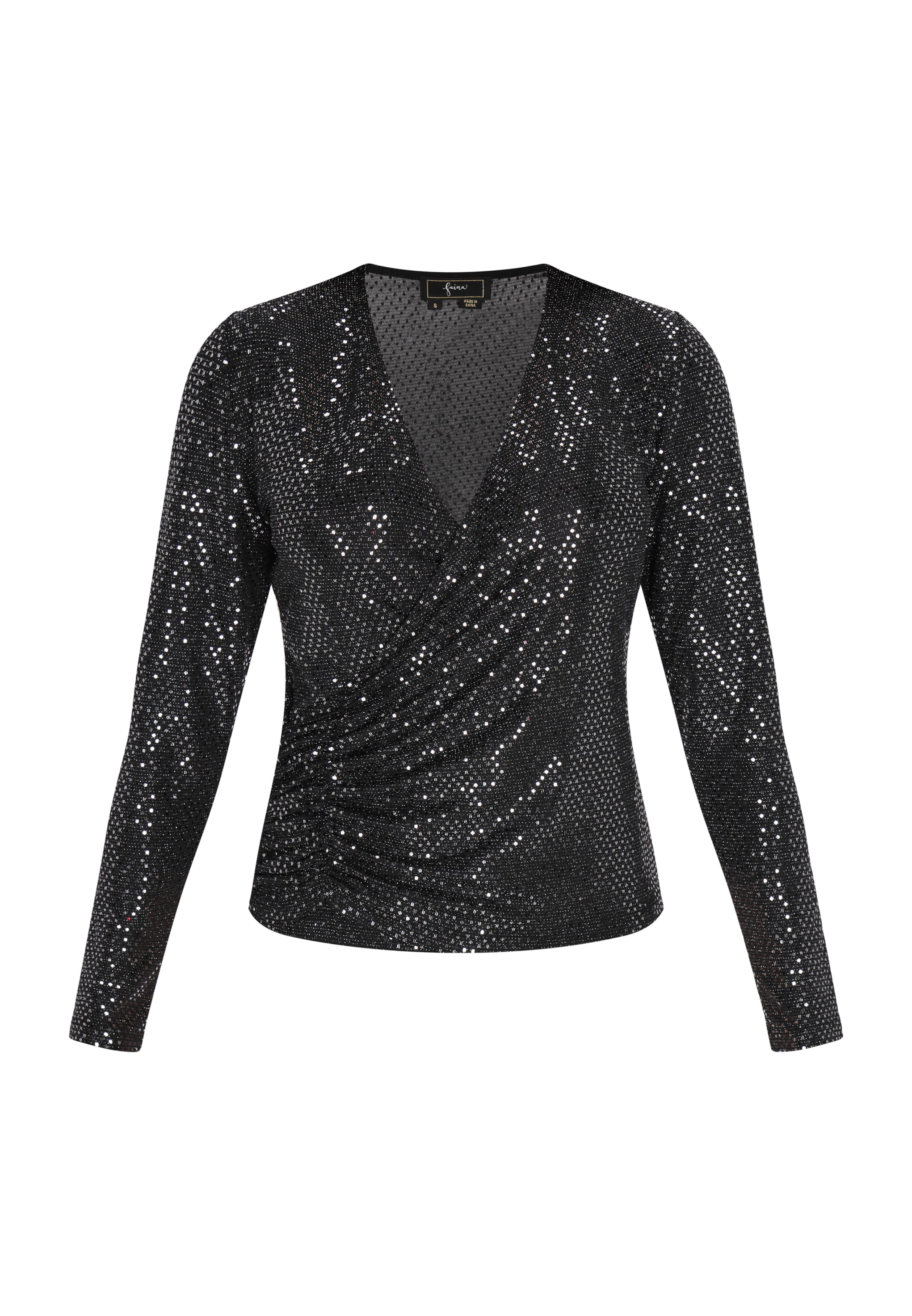 faina Bluse in Schwarz: Vorderseite