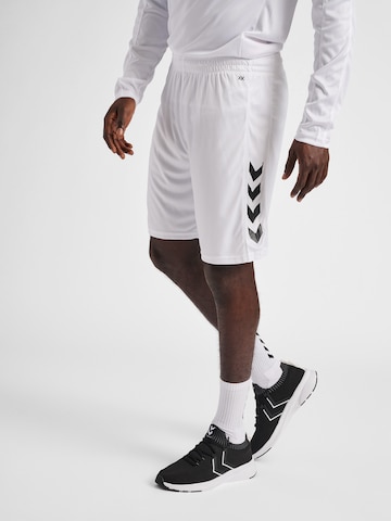 Regular Pantalon de sport 'Core' Hummel en blanc : devant