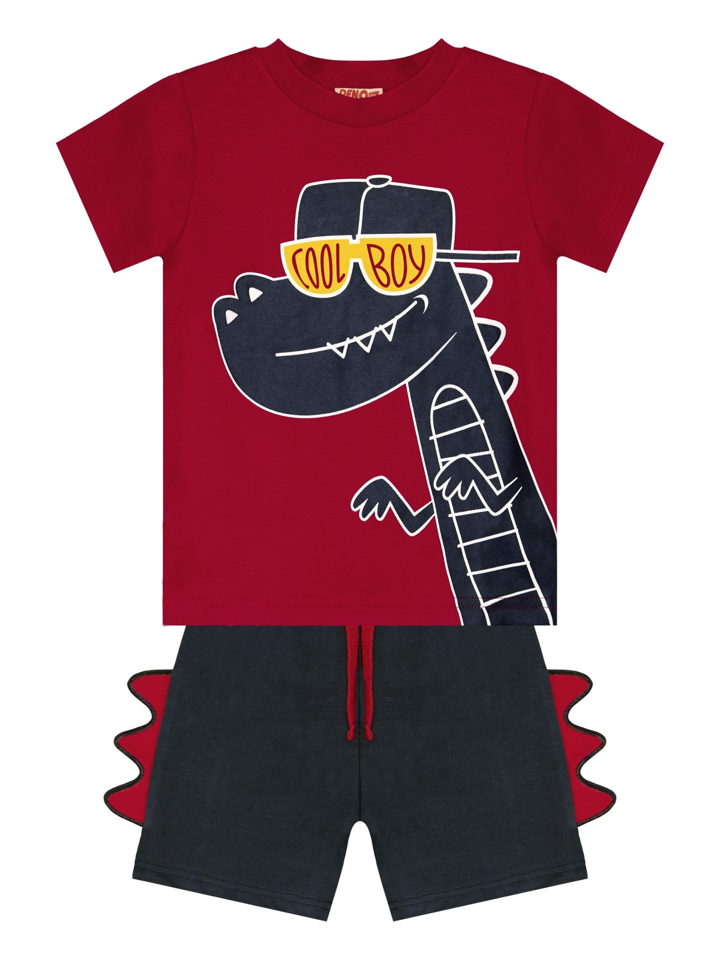 Survêtement 'Cool Dino' Denokids en bleu : devant