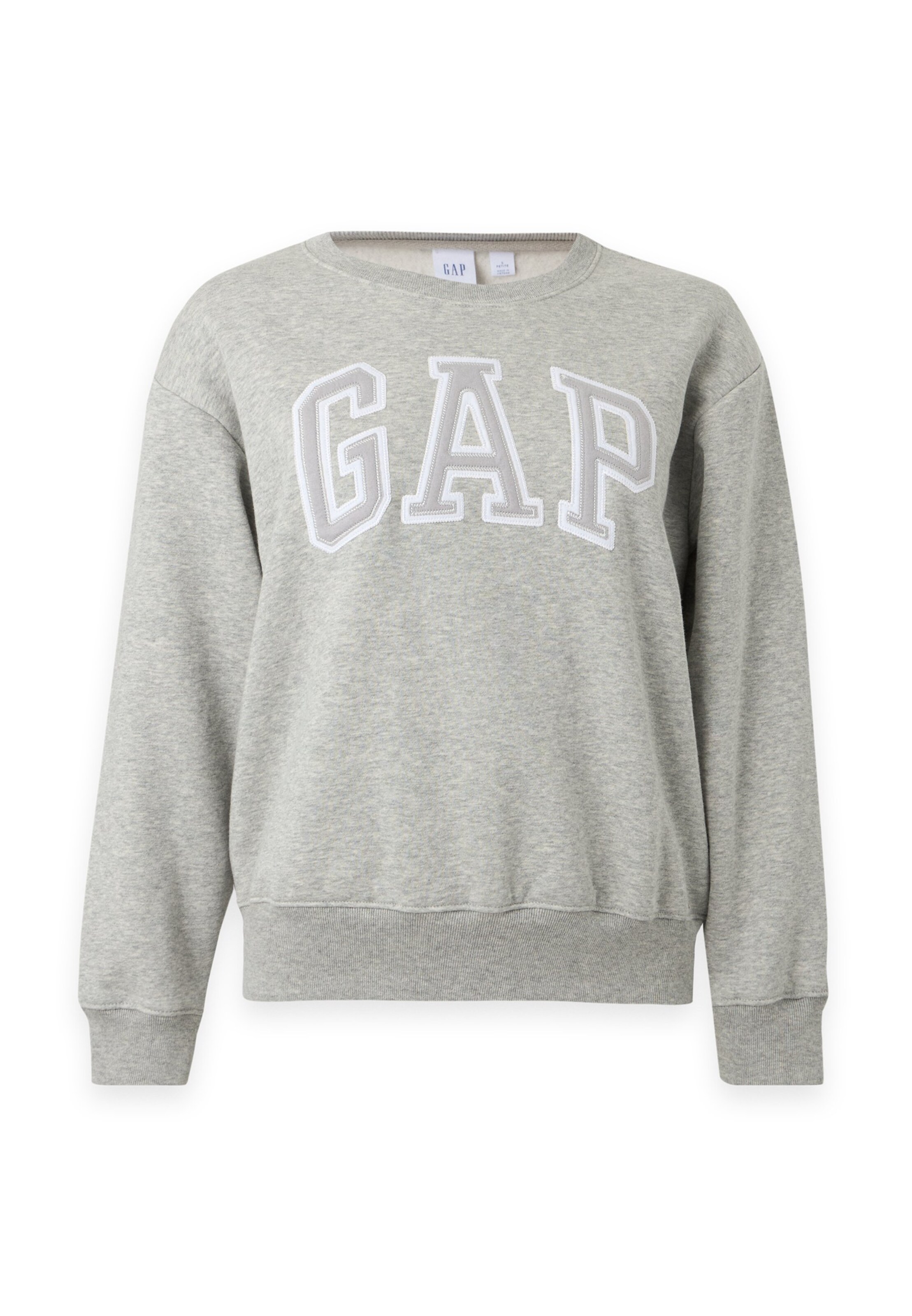 Gap Petite Sweatshirt 'HERITAGE' in Grijs: voorkant