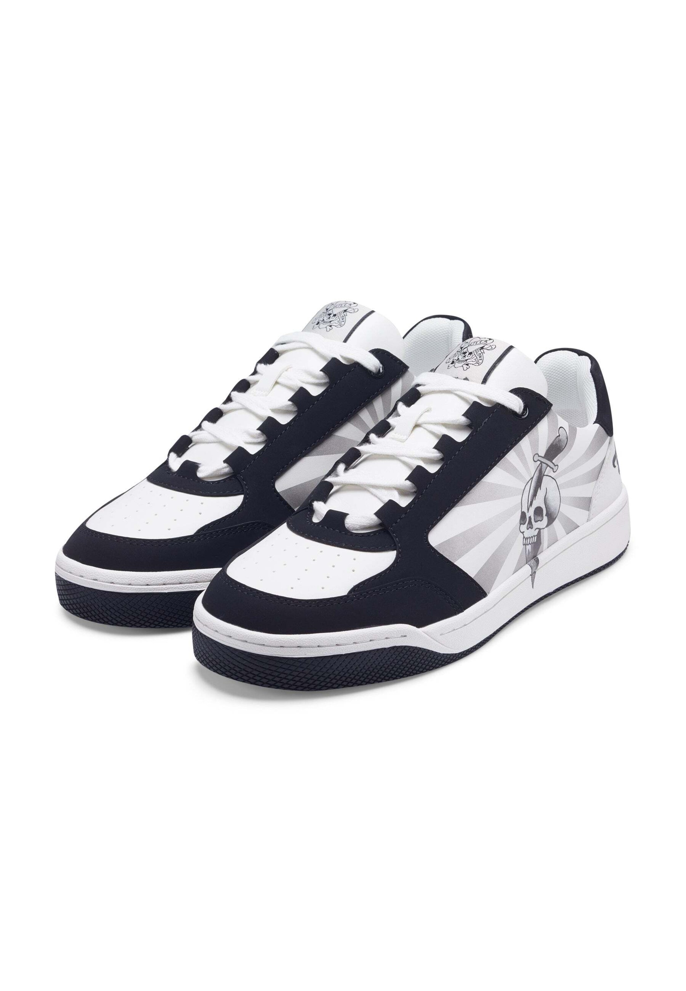 Ed Hardy Trampki niskie 'Skull Dagger' w kolorze czarny