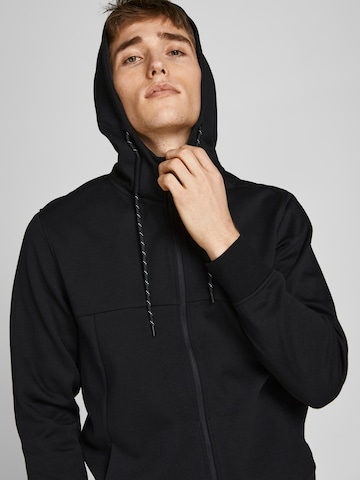 JACK & JONES - Sudadera con cremallera 'Air' en negro