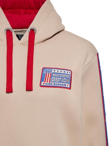 King Kerosin Sweater 'Make Chopper Great Again' in Beige