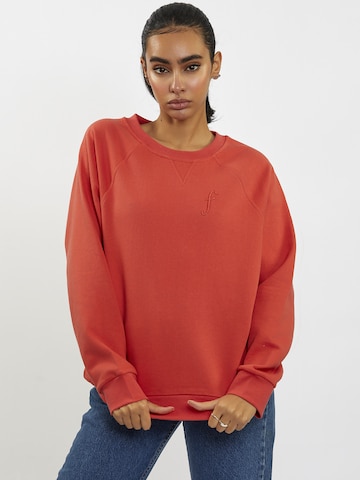 Pull-over oversize FRESHLIONS en rouge : devant