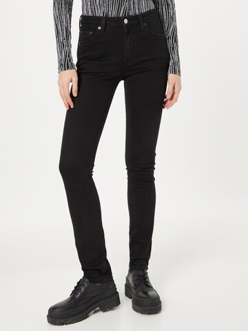 WEEKDAY Skinny Jeans in Zwart: voorkant