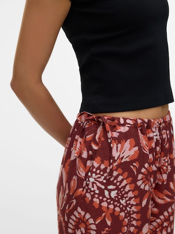 VERO MODA Baggy Broek 'Nellie' in Rood