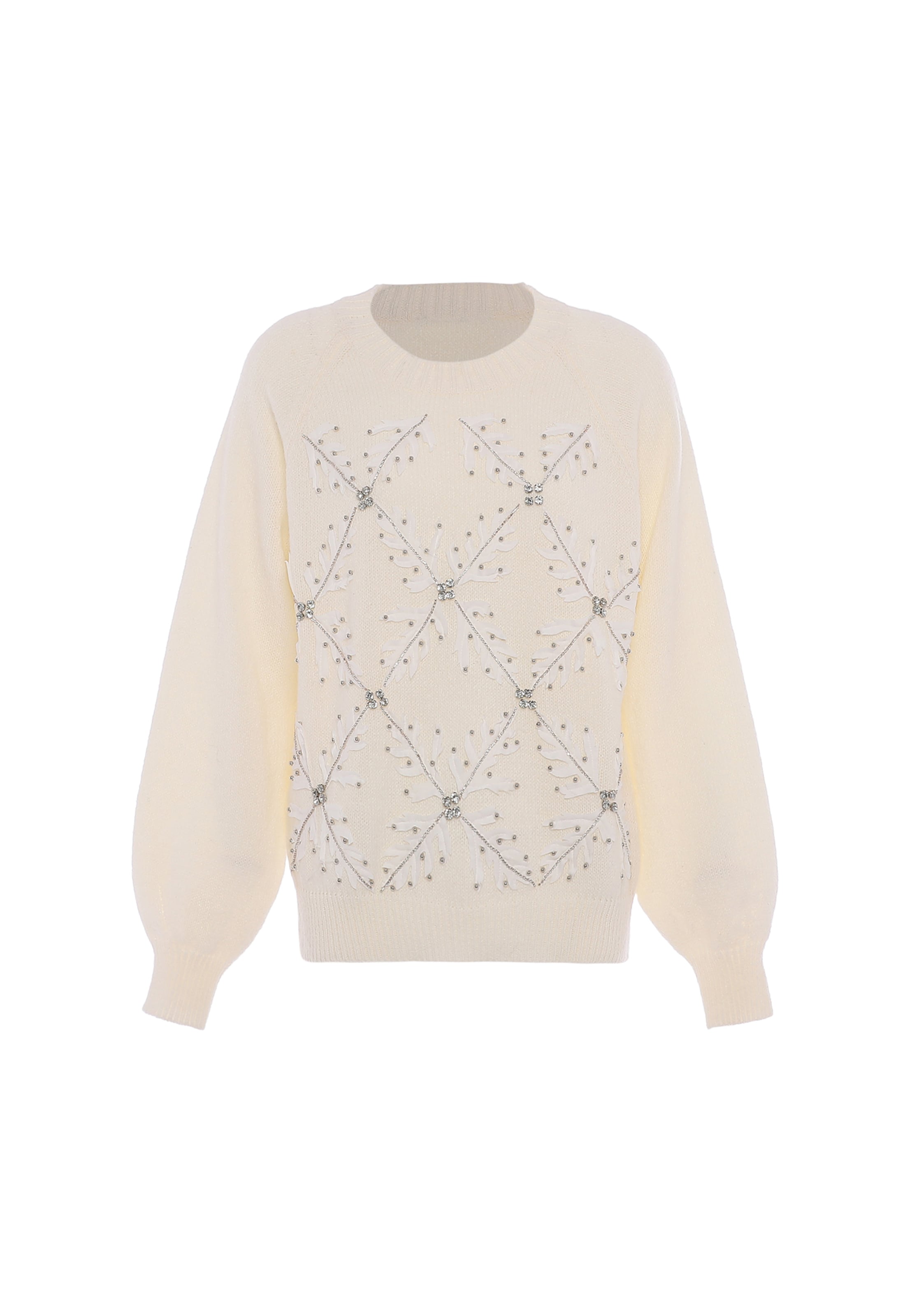 faina Sweater in White: front