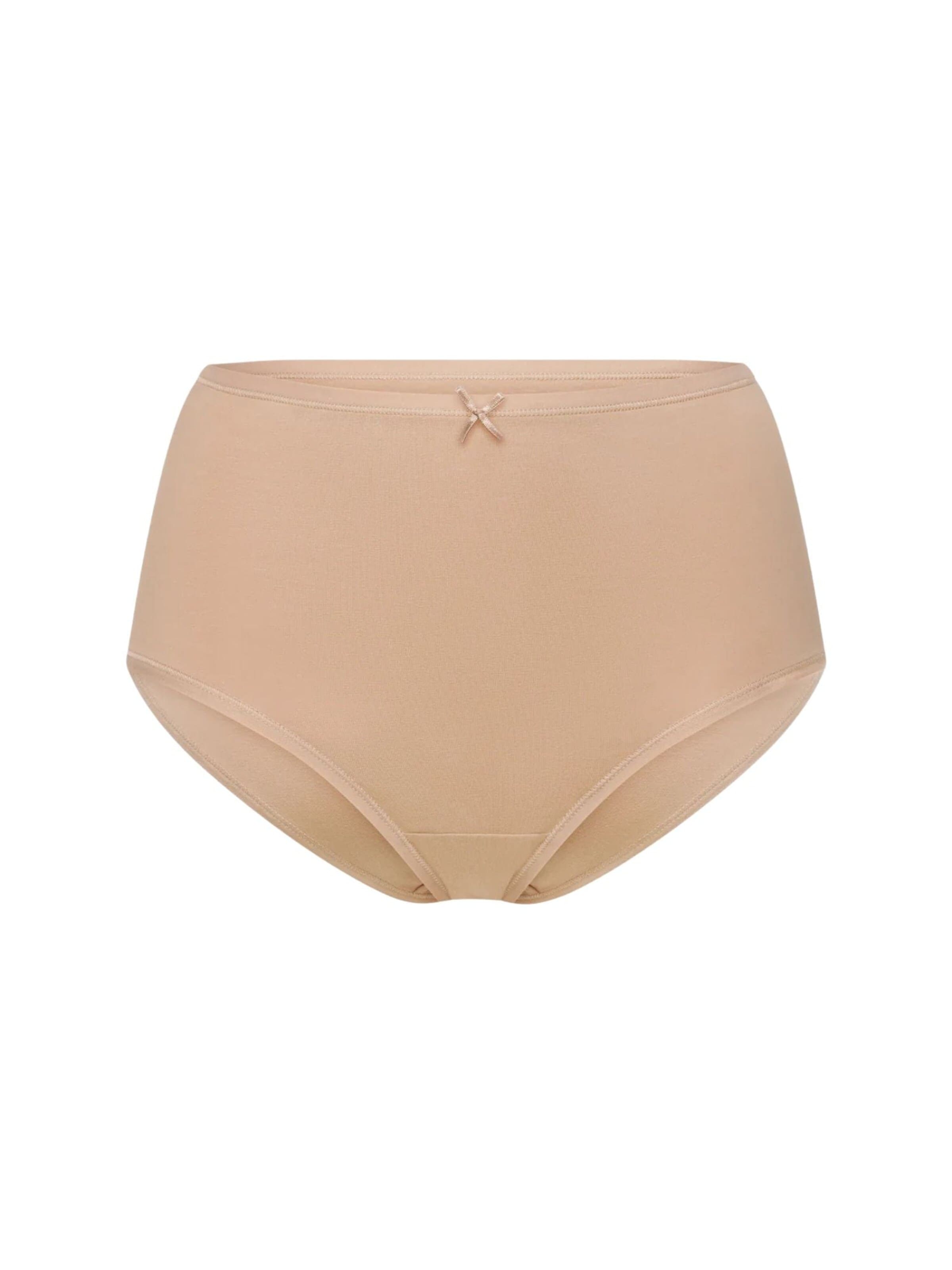 cfab (formerly creamy fabrics) Slip 'High Waist Cotton' in Beige: voorkant