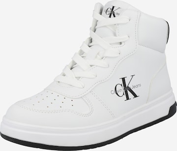 Calvin Klein Jeans Sneakers in White: front