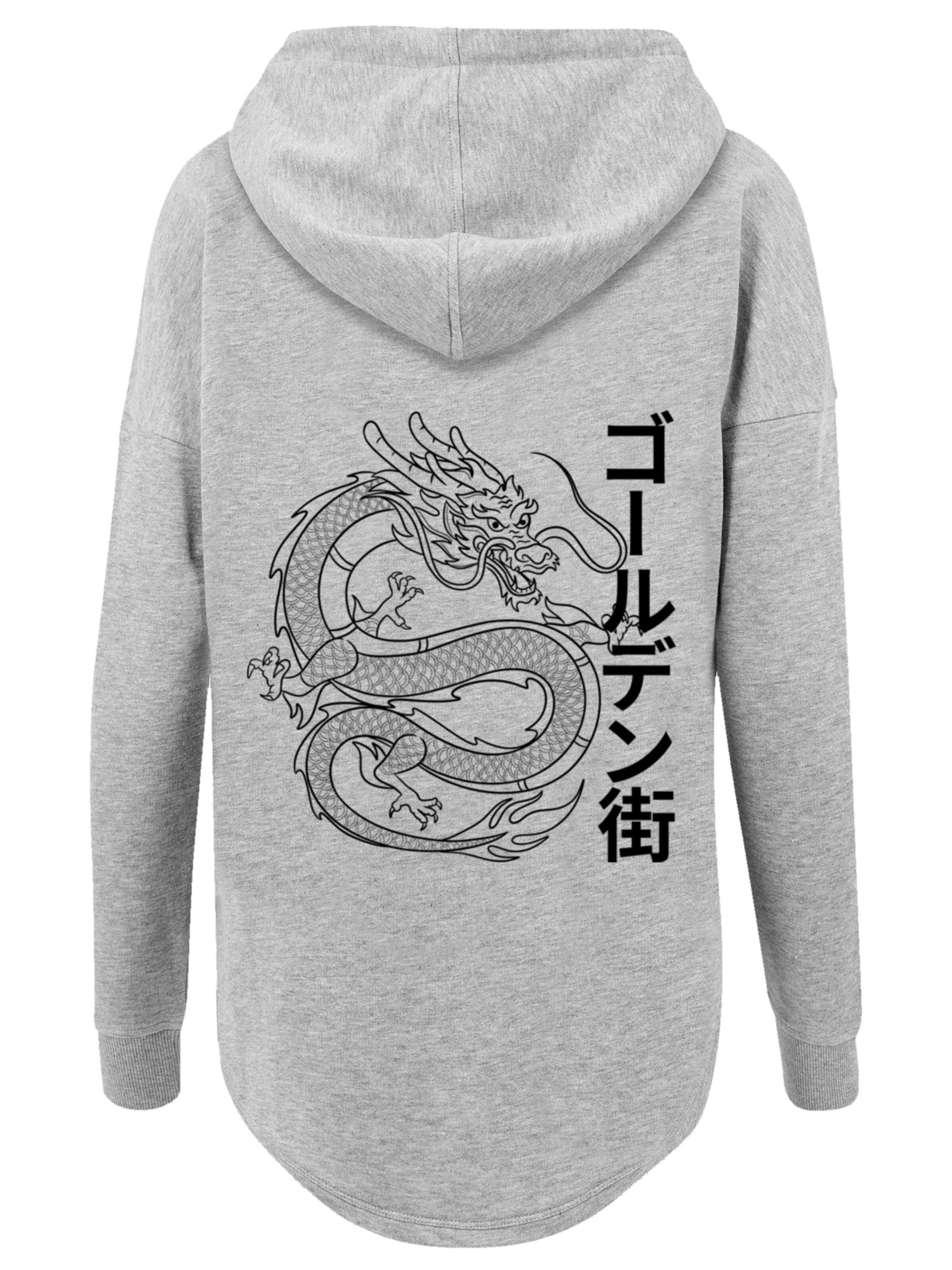 F4NT4STIC Sweatshirt 'Drache Golden Gai' in Grau