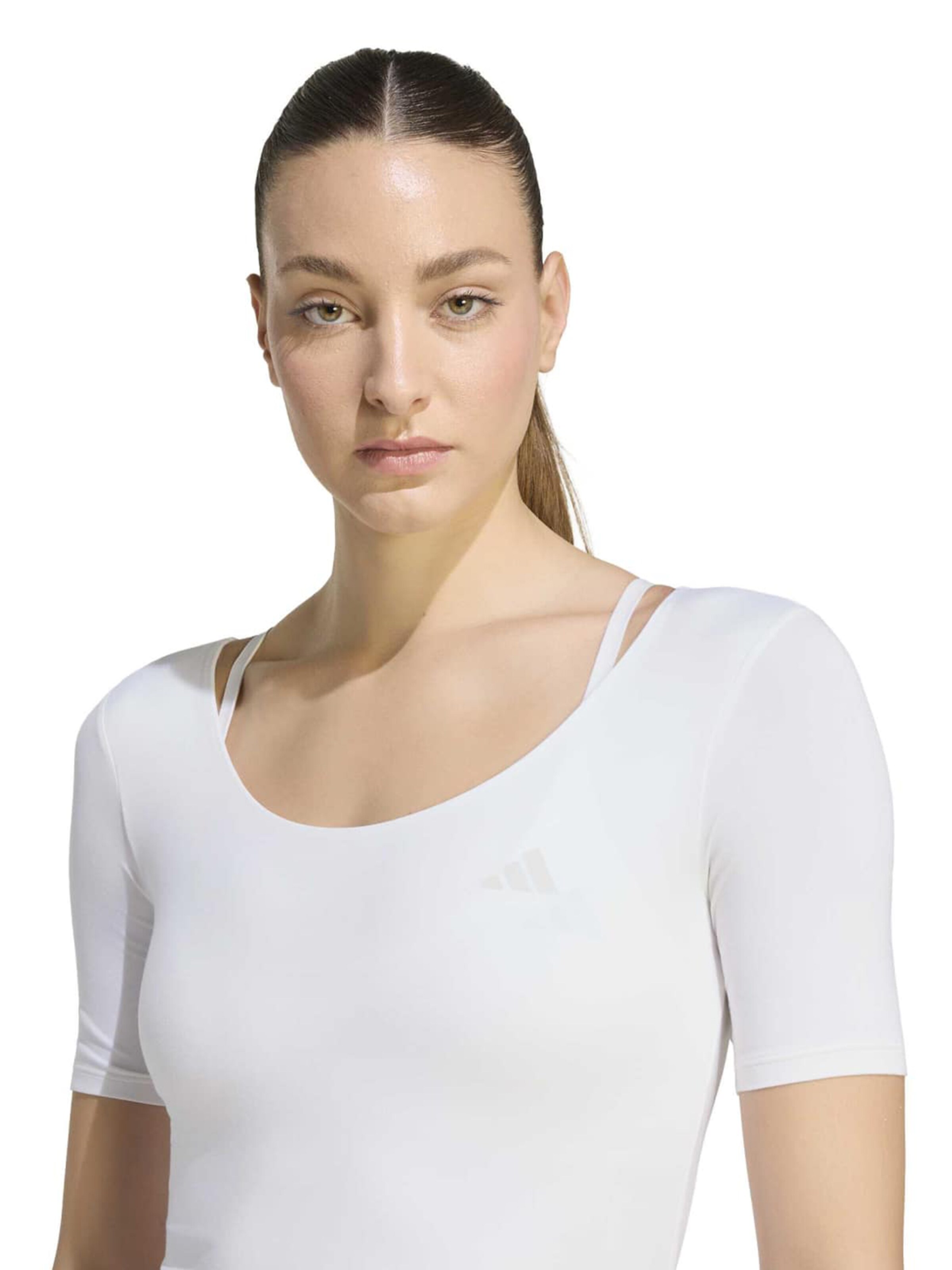 ADIDAS PERFORMANCE Functioneel shirt 'ALL ME ESS' in Wit