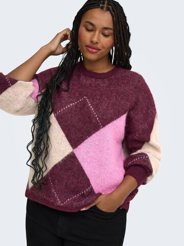 ONLY Carmakoma - Pullover 'CARNOEME' em roxo