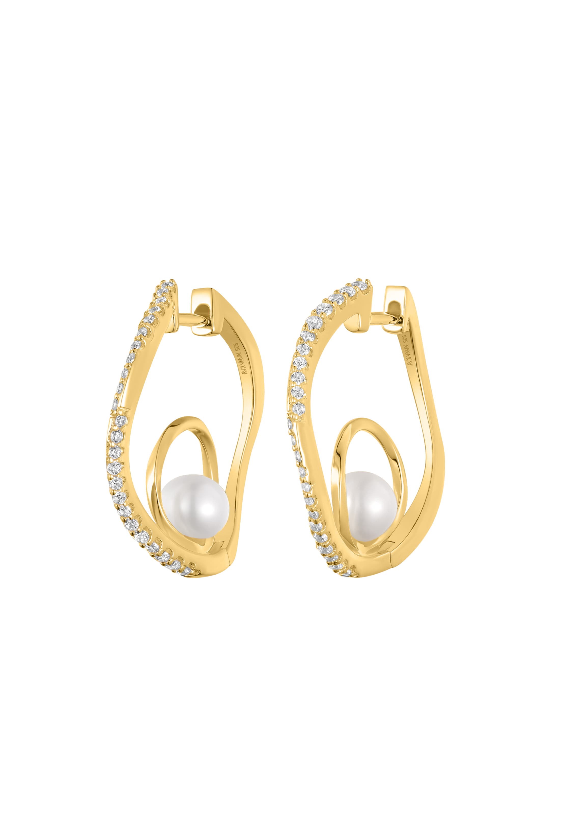 Nana Kay Earrings 'Baroque Flair' in Yellow: front