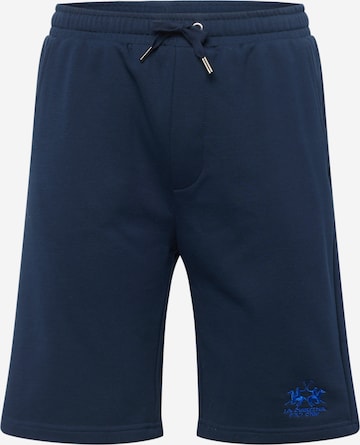 La Martina רגיל מכנסיים בכחול: מלפנים
