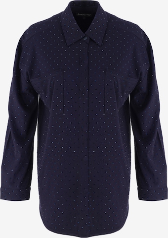 No Matter What Bluse in Blau: Vorderseite