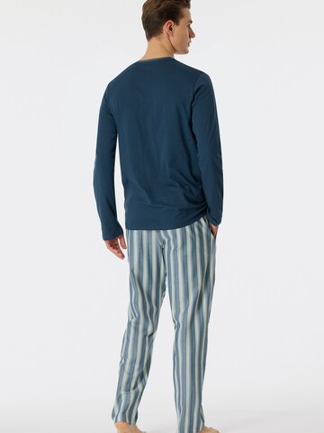 SCHIESSER Long Pajamas ' Selected Premium ' in Blue