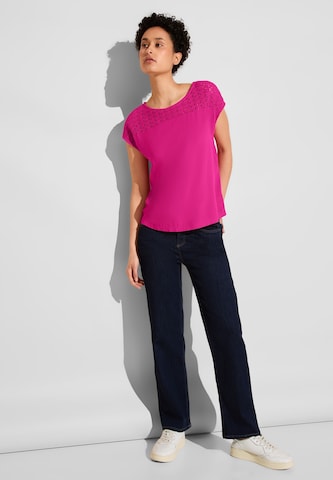 STREET ONE T-shirt i rosa