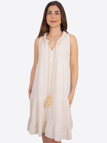 Seasons of April Zomerjurk 'Buki' in Beige: voorkant