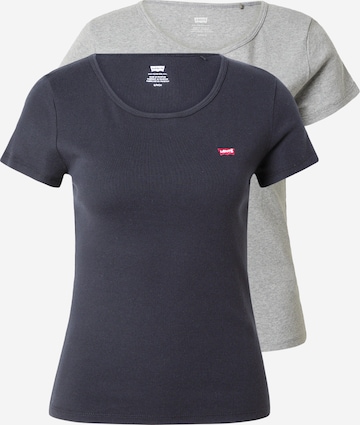 LEVI'S ® Shirt '2Pack Crewneck Tee' in Zwart: voorkant