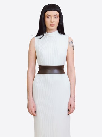 Haute Cuir - Cinturón 'Slim Sablier Corset Belt' en marrón