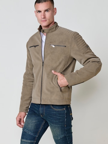 KOROSHI Kunstlederjacke in Braun