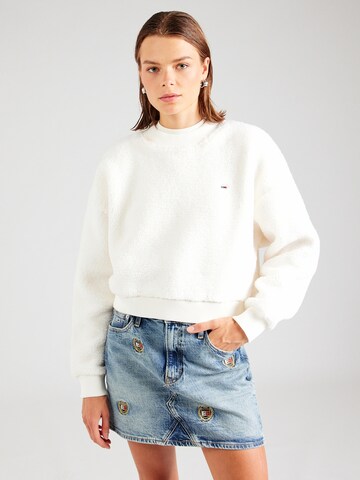 Tommy Jeans Sweatshirt in Wit: voorkant