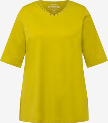 T-shirt Ulla Popken en jaune : devant