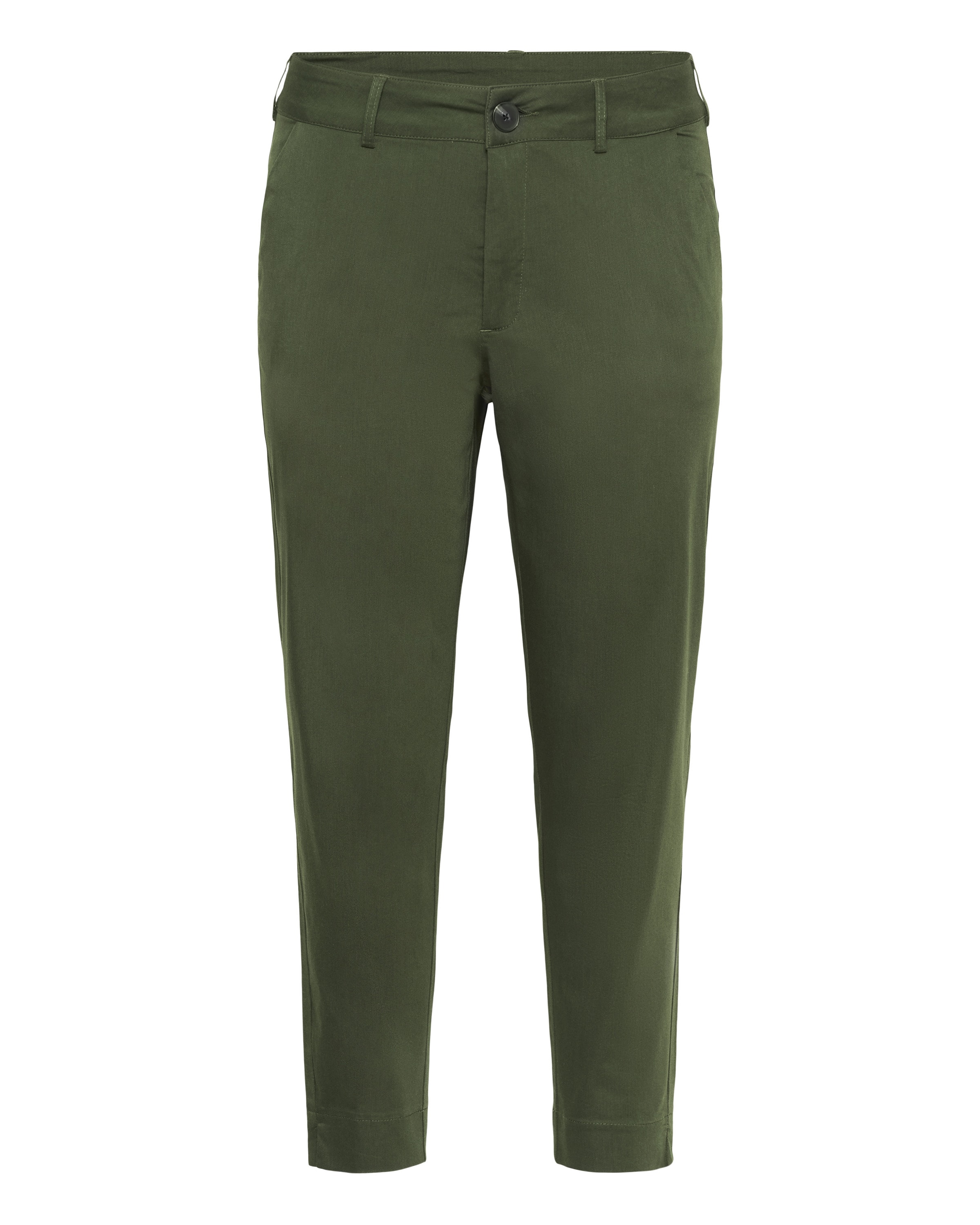 KAFFE CURVE Lærredsbukser 'KCLeana' i grøn: forside