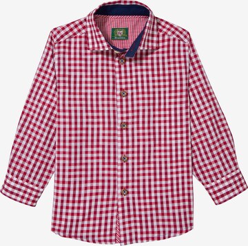 OS-TRACHTEN Button Up Shirt in Red: front