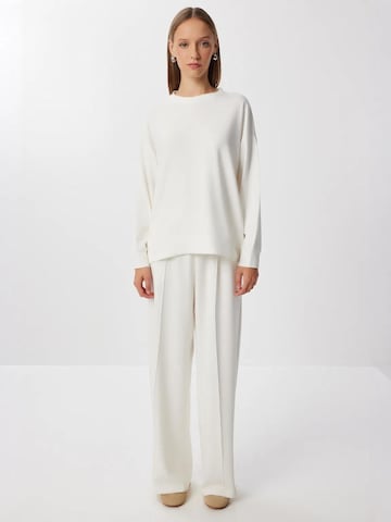 Pantalons de tailleur Happiness İstanbul en beige : devant