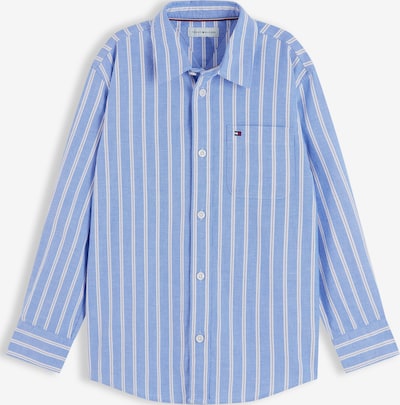 110 dydžio Marškiniai iš TOMMY HILFIGER, spalva – šviesiai mėlyna / tamsiai raudona / balta, Prekių apžvalga