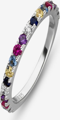 Fiocco Jewelry Ring 'Rainbow' in Silver: front