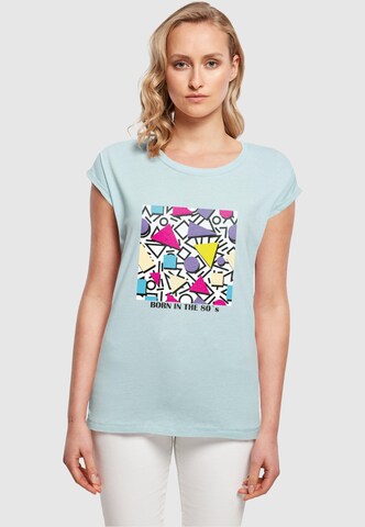 T-shirt 'Geometric Retro' Mister Tee en bleu : devant