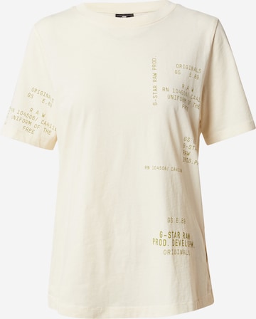 T-shirt G-Star RAW en blanc : devant