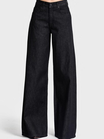 IT'S BASIC Wide leg Jeans 'Palazzo Mid Rise Jeans' in Grey