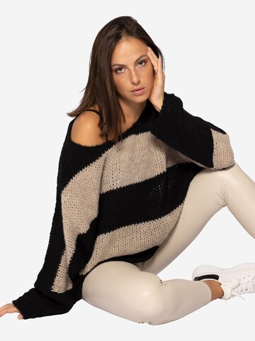 juoda SASSYCLASSY Laisvas megztinis