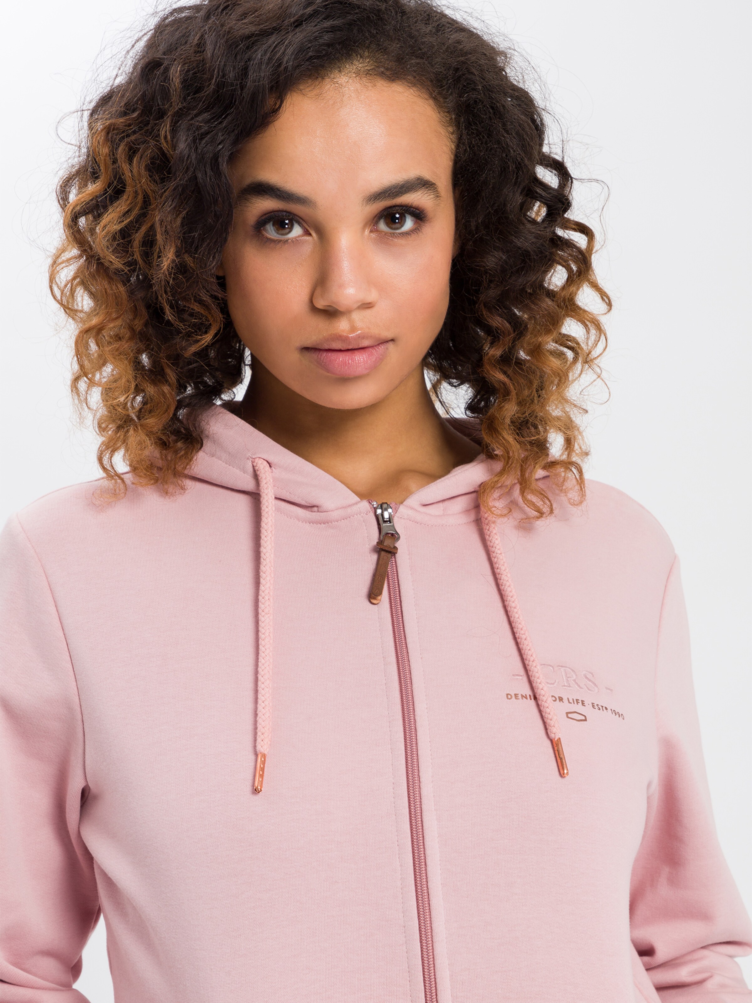 Frauen Sweat Cross Jeans Sweatjacke in Pink - IF69569 Frauen Sweat Cross Jeans Sweatjacke in Pink - IF69569