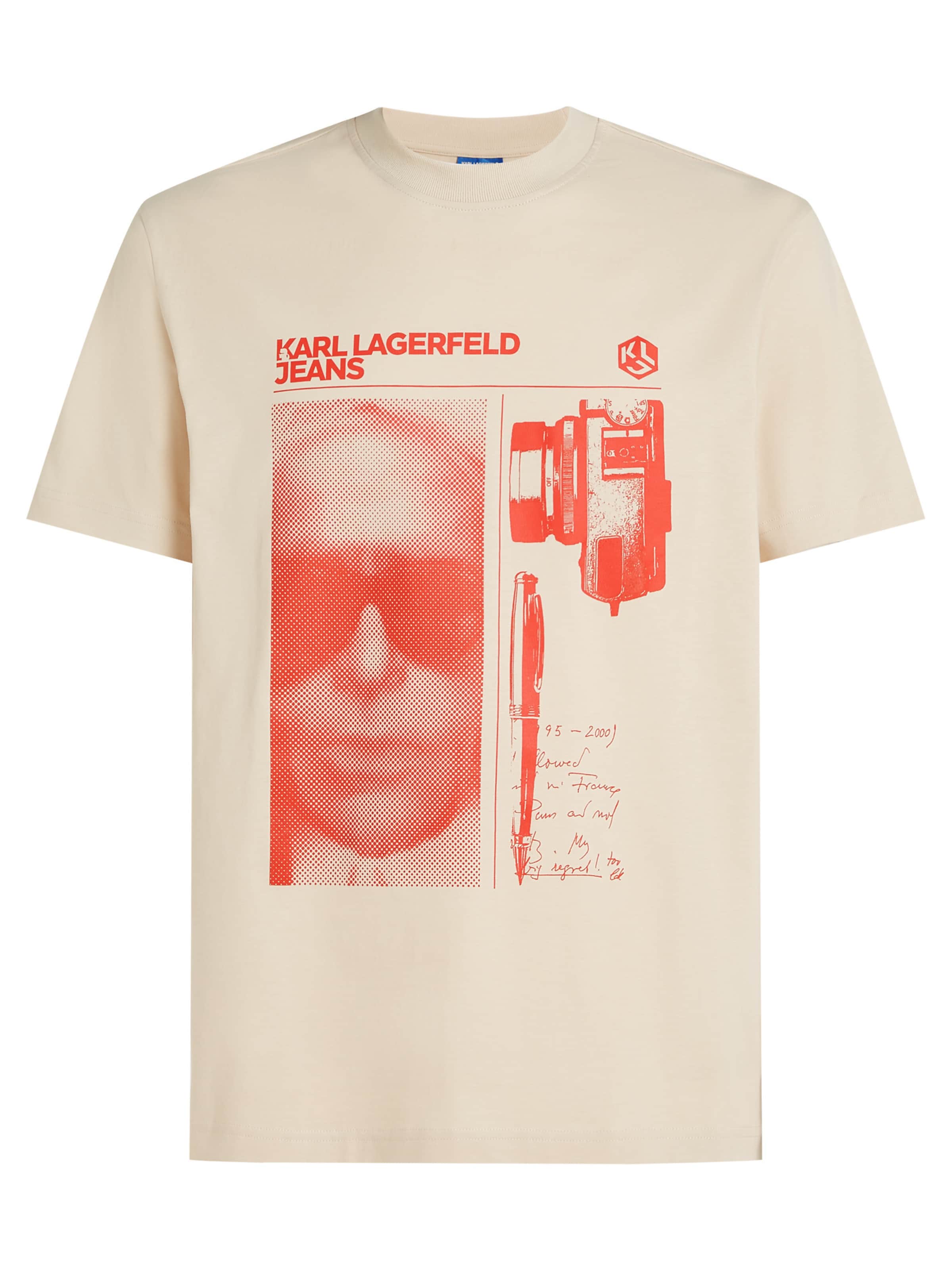 Tricou de la KARL LAGERFELD JEANS pe bej: față