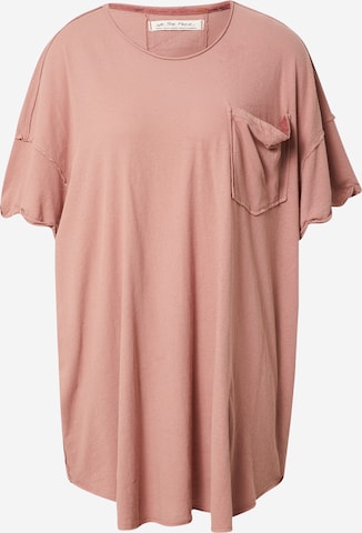 Free People Oversized Shirt 'TAKE IT EASY' in Pink: front