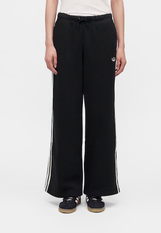 Wide leg Pantaloni 'SIG' de la ADIDAS ORIGINALS pe negru: față