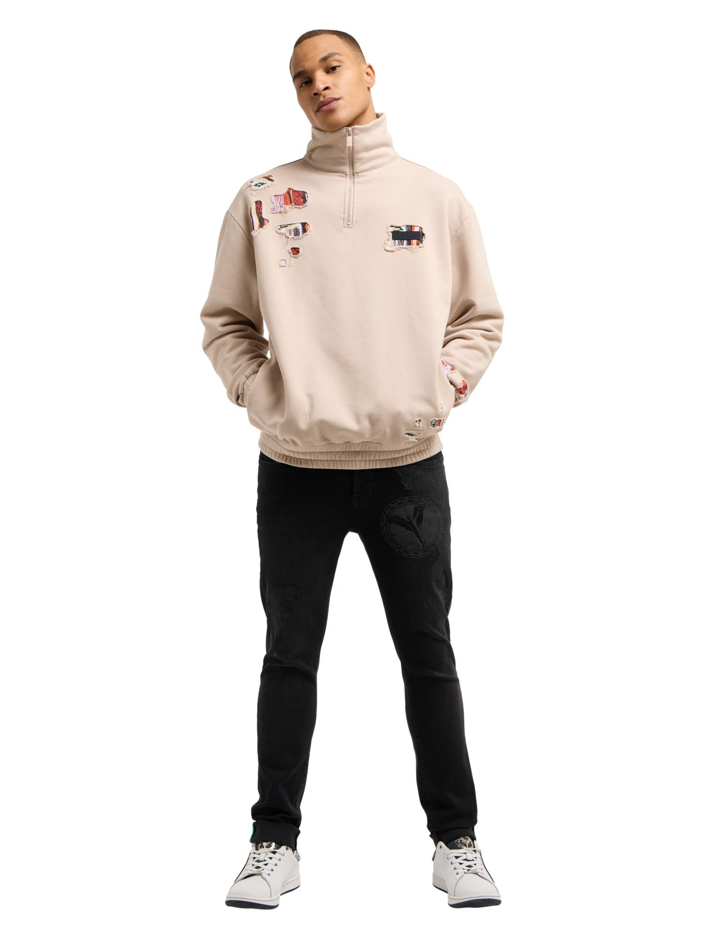 Carlo Colucci Sweatshirt ' Delle ' in Beige