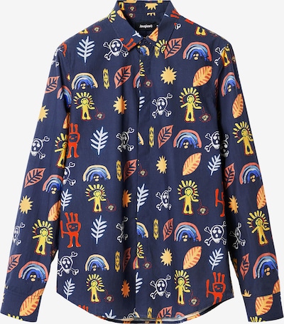 Desigual Button Up Shirt in Navy / Yellow / Orange / Red, Item view