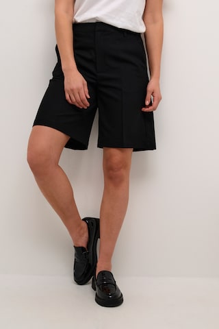 Kaffe Loose fit Pleated Pants 'Sakura' in Black: front