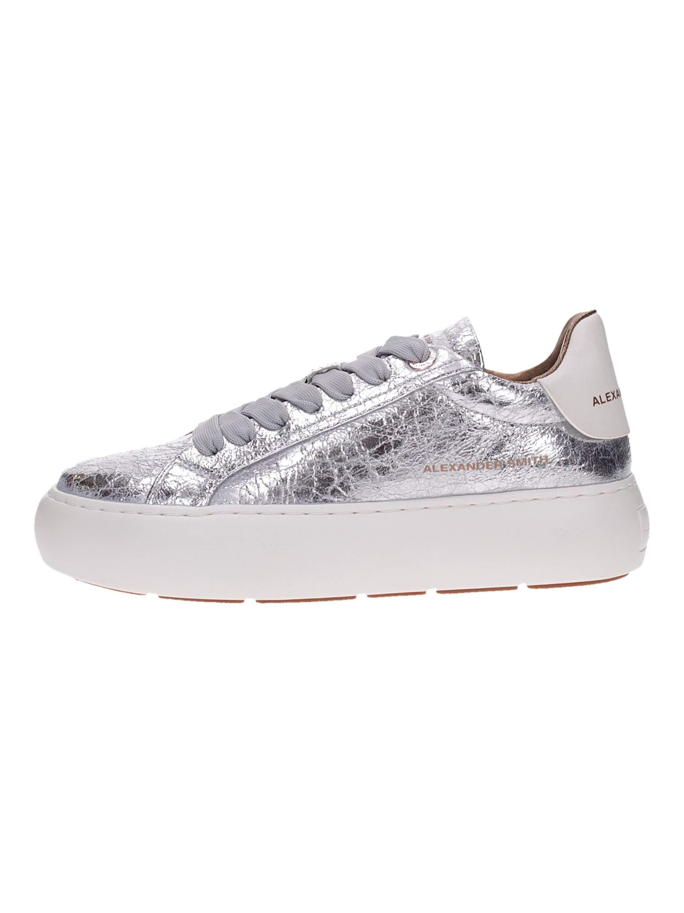 Sneaker bassa di Alexander Smith in argento: frontale