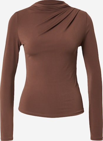 PIECES Blouse 'PCMADISON' in Brown: front