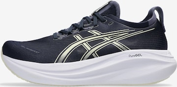 Chaussure de course 'GEL-NIMBUS 27' ASICS en bleu : devant