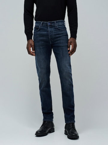 Coupe slim Jean Salsa Jeans en bleu : devant
