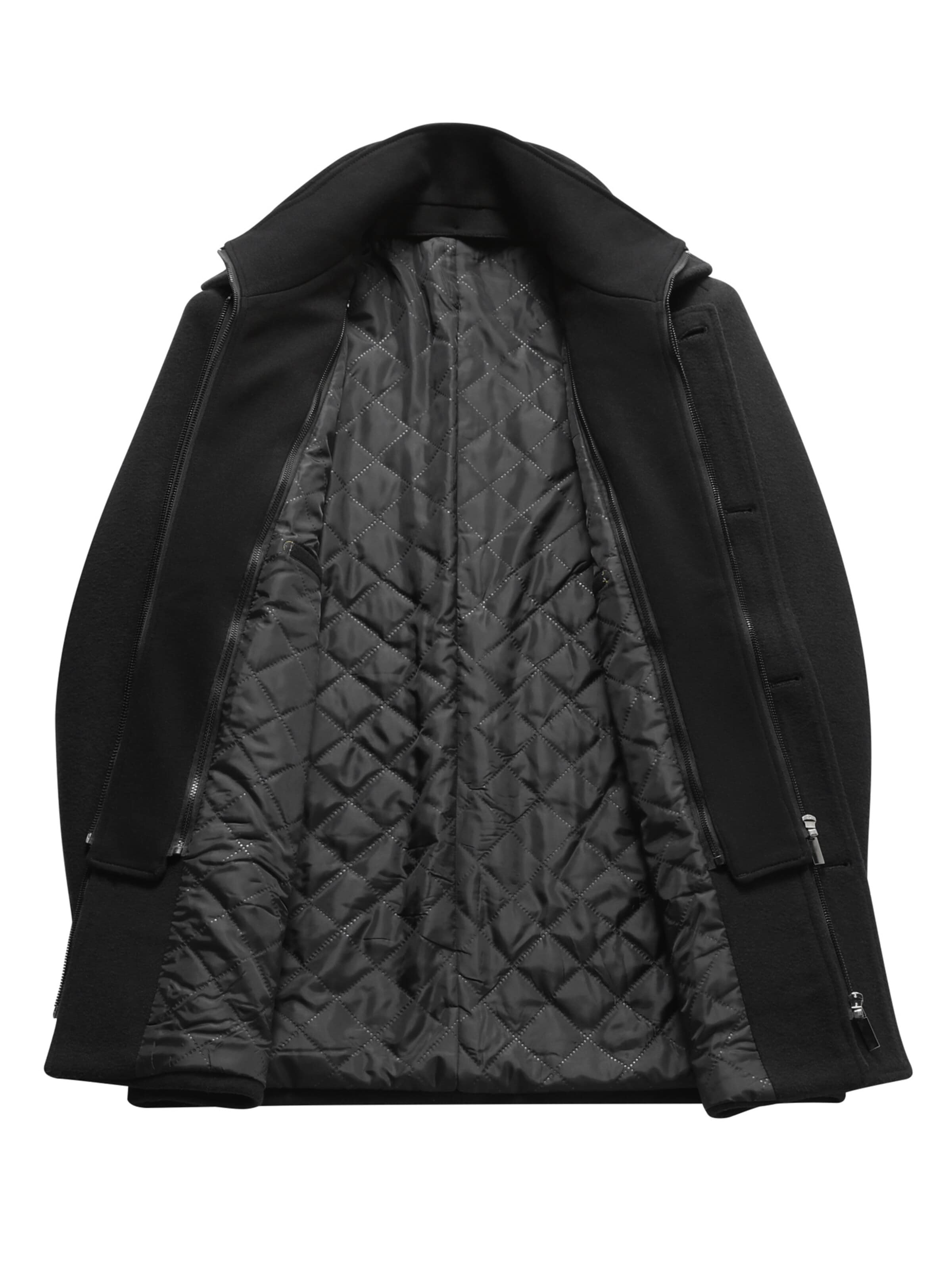 ALLTHEMEN Wintermantel 'Raureif'‌ in Schwarz